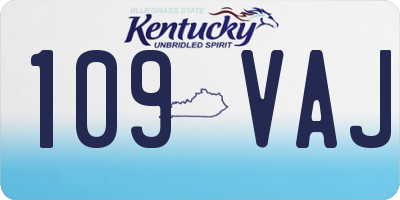 KY license plate 109VAJ