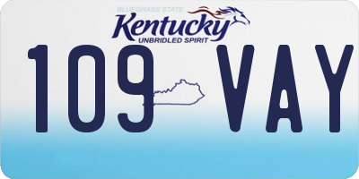 KY license plate 109VAY