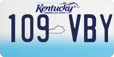 KY license plate 109VBY