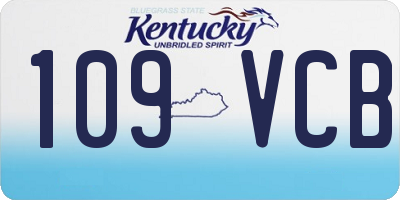 KY license plate 109VCB