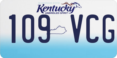 KY license plate 109VCG
