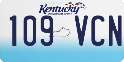 KY license plate 109VCN