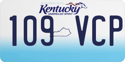 KY license plate 109VCP