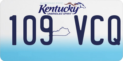 KY license plate 109VCQ