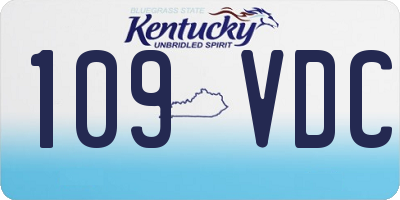 KY license plate 109VDC