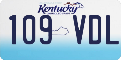 KY license plate 109VDL