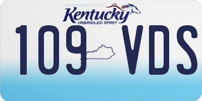 KY license plate 109VDS