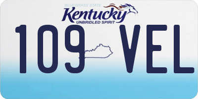 KY license plate 109VEL