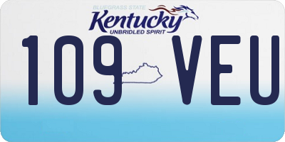 KY license plate 109VEU