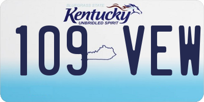 KY license plate 109VEW