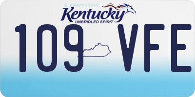 KY license plate 109VFE