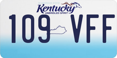 KY license plate 109VFF