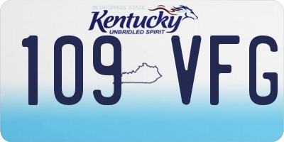 KY license plate 109VFG