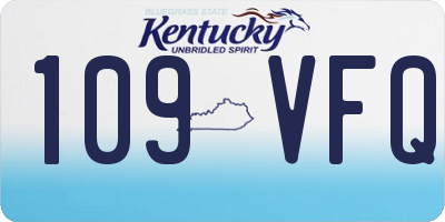 KY license plate 109VFQ