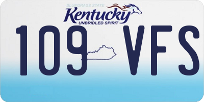 KY license plate 109VFS