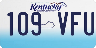 KY license plate 109VFU