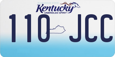 KY license plate 110JCC