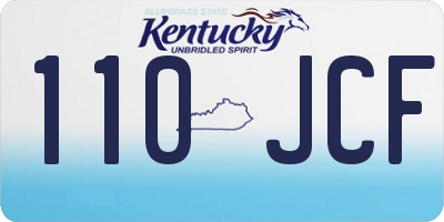 KY license plate 110JCF