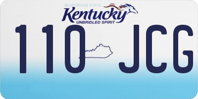 KY license plate 110JCG