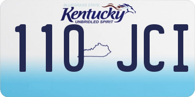 KY license plate 110JCI