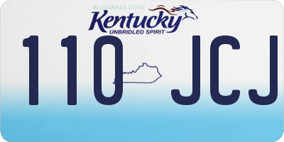 KY license plate 110JCJ