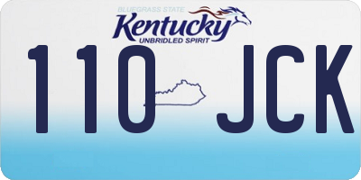 KY license plate 110JCK