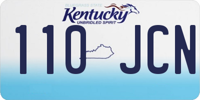 KY license plate 110JCN