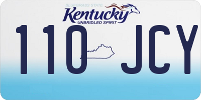 KY license plate 110JCY