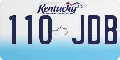 KY license plate 110JDB
