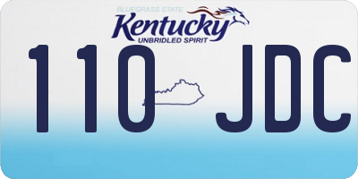 KY license plate 110JDC