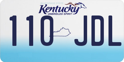 KY license plate 110JDL