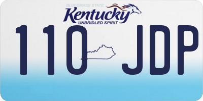 KY license plate 110JDP