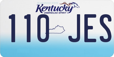 KY license plate 110JES