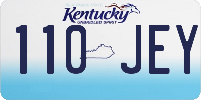 KY license plate 110JEY