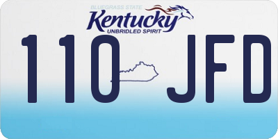 KY license plate 110JFD