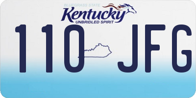 KY license plate 110JFG