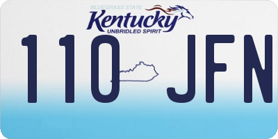 KY license plate 110JFN