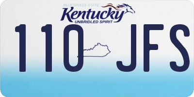 KY license plate 110JFS