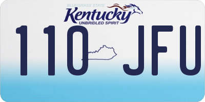 KY license plate 110JFU