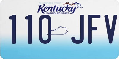 KY license plate 110JFV