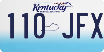 KY license plate 110JFX