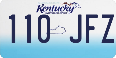 KY license plate 110JFZ