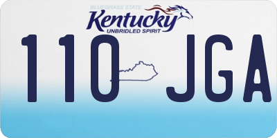 KY license plate 110JGA
