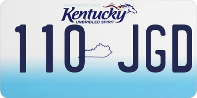 KY license plate 110JGD