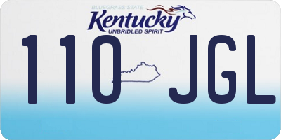 KY license plate 110JGL