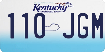 KY license plate 110JGM
