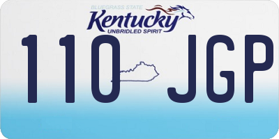KY license plate 110JGP
