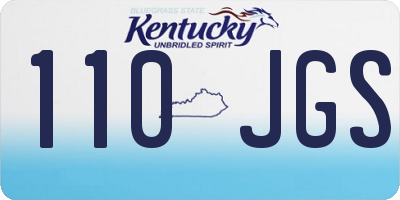 KY license plate 110JGS
