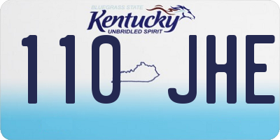 KY license plate 110JHE