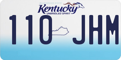 KY license plate 110JHM